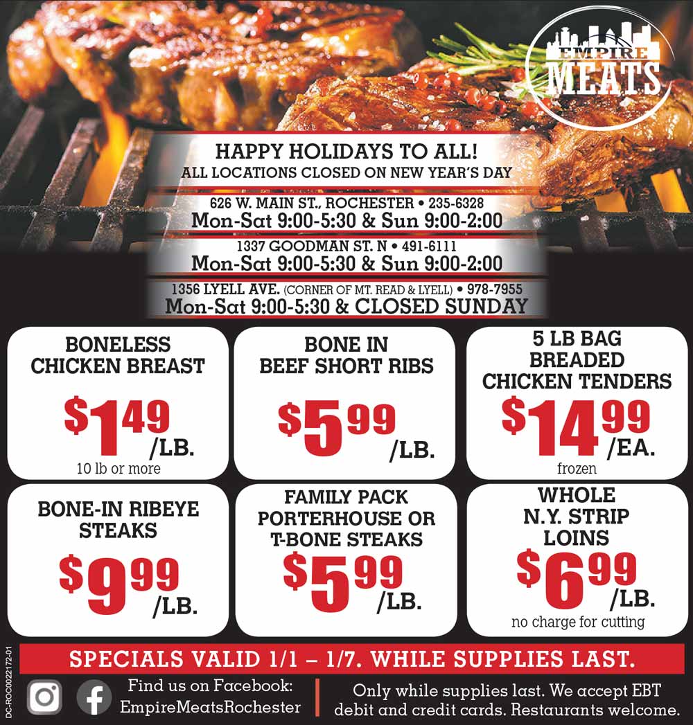 Deals on Meat Rochester, NY Specials Empire Meats